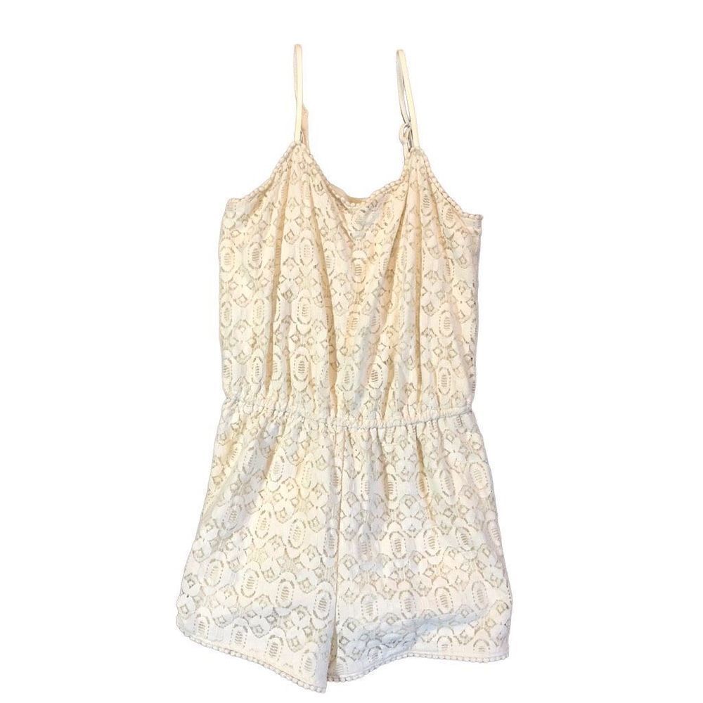 Mossimo Women’s Cream Lace Romper Size Small